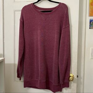 American Eagle Burgundy Jegging Sweatshirt